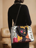 "FAHARI" MARSHMALLOW CITRUS LEATHER HANDBAG