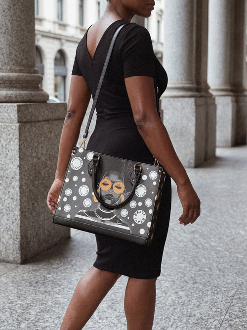 Chicaki "Fahari" Monochrome Leather Handbag