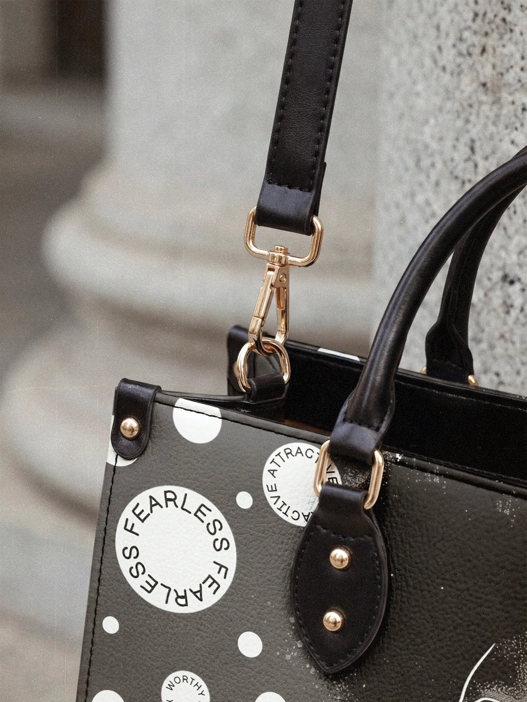 Chicaki "Fahari" Monochrome Leather Handbag