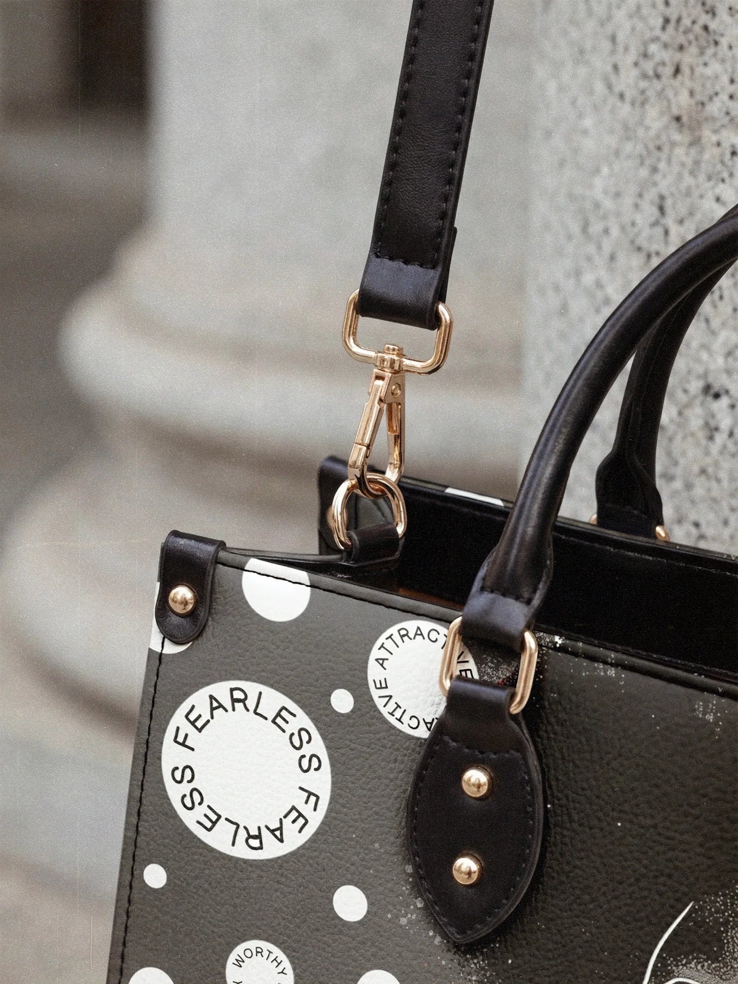 Chicaki "Fahari" Monochrome Leather Handbag